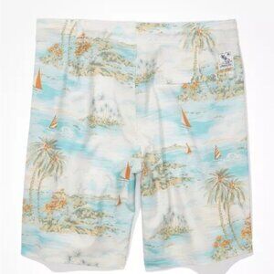 American Eagle Swim Trunks Board Shorts Men Medium Tropical Print 9" Inseam